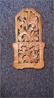 Indian hand carved wood holders 5"x11”