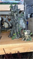 Mystical Tree Statue w/ Candle Holder 11"