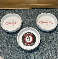 Lot of 2 Jimi Hendrix and 1 Manson Ashtrays