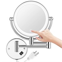 NEW $77 Makeup Mirror, Wall Mounted, Dimmable