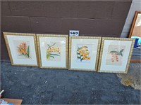 4 floral prints from BENNETT GALLERIES