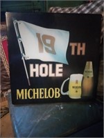 Bar room light/sign.  Michelob 19th hole.