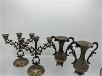 Italy vases and candlestick holders