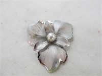 Sterling Silver Floral Brooch / Pin