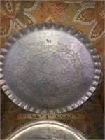 Vintage Hand Forged Aluminum Serving Tray