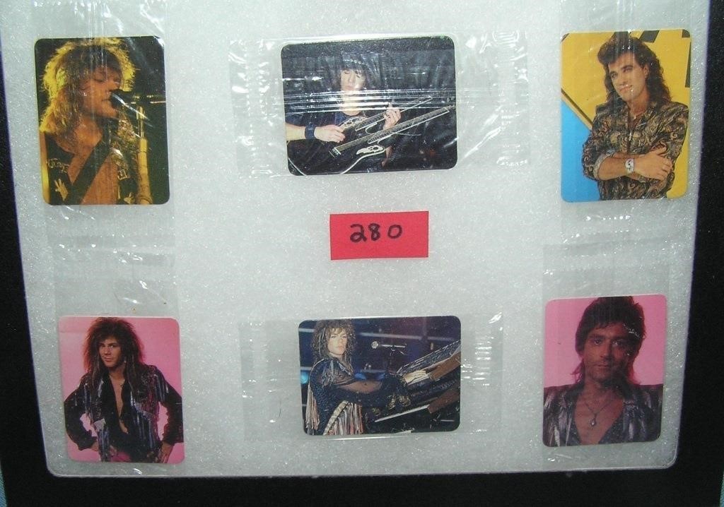 Group of 6 Bon Jovi rock band mini cards