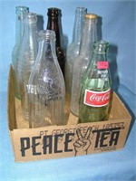 Collection of vintage soda bottles