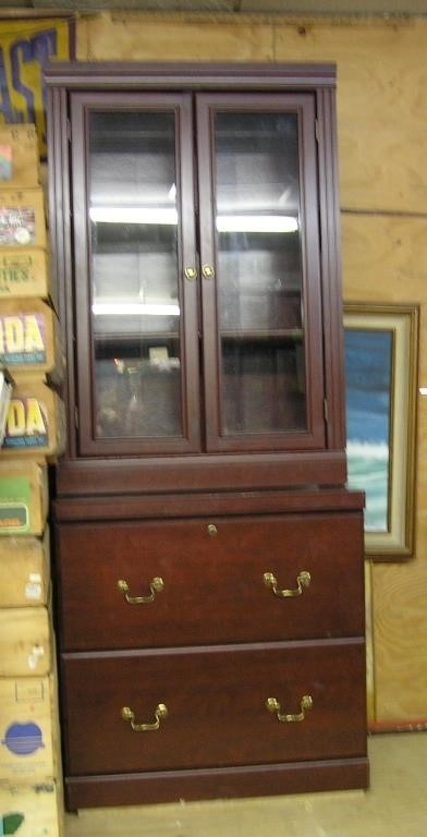 Mahogany office or den cabinet