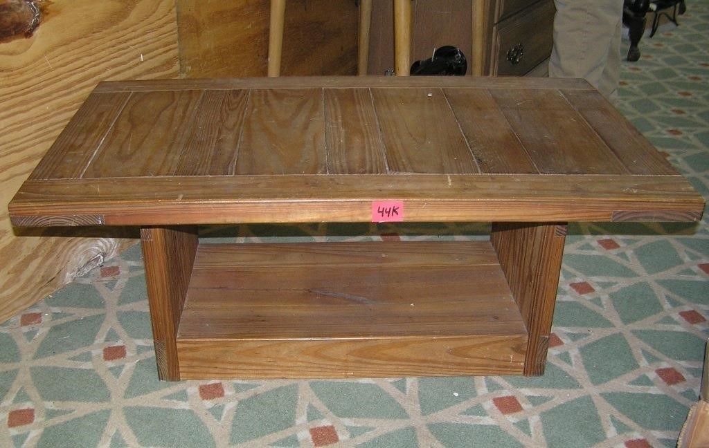 Vintage hardwood coffee table