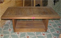 Vintage hardwood coffee table