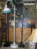 Group of 6 vintage to modern floor lamps