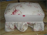 Floral decorated and padded foot rest/hassock