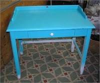 Paint decorated work desk with drawer