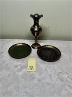 3 Small Brass Decor Pieces