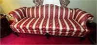 Vintage Hickory Chair Red Striped Floral Sofa