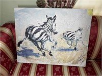 Running Zebra On Canvas