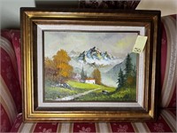 Mountain Scene Oil Painting