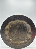 Black enamel decorative plate