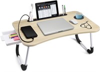Slendor Laptop Desk  Foldable  White Maple