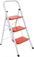 LUISLADDERS 3 Step Ladder  350lbs  Orange