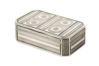 EARLY 19th C AUSTRIAN SILVER SNUFF BOX, 139.6g