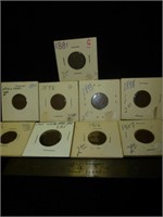 9pc US Indian Head Cents - US Indian Head Pennies