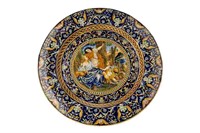 LARGE 18th C RENAISSANCE REVIVAL MAJOLICA CHARGER