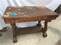 Early Oak Table with Drawer