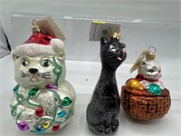 Christopher radko cat ornaments