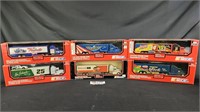 6 NASCAR Die Cast Racing Team Transporters