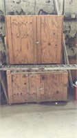 Wood cabinet approx 58”x7ft