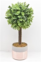 Small Artificial Boxwood Topiary Tree in Pot