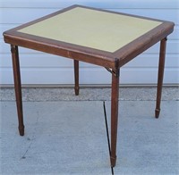 Vintage Leg-O-Matic Wood Folding Card Table