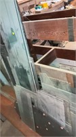 Assortment of glass panes, buyer responsible for