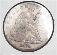 1875-P Seated Liberty Half Dollar