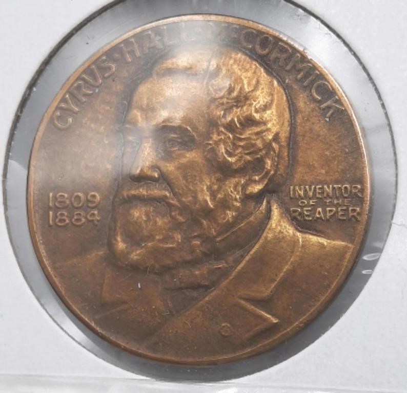1931 McCormick Reader Centennial Medal;