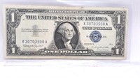 1957-B Silver Certificate One Dollar Note