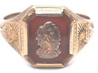 1930 Owatonna Indians 10K Gold Class Ring Size 10