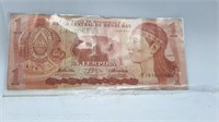2010 Bank of Honduras  1 Lempira Banknote