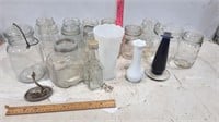 Milk Glass Vases including Vintage Dots / Dashes