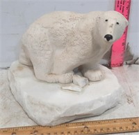 Polar Bear  " Maigon Daga " White Marble Base