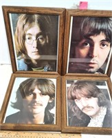 4 - 8" x 10" Framed Beatles Pictures from White Al