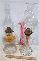 2 - Antique Oil Lamps