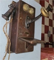 DEAN antique electric wall crank telephone