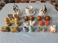 Old JAPAN 21 salt pepper shakers figurines more