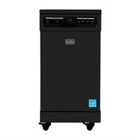 BLACK+DECKER Dishwasher 18 8 Place Black