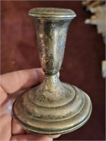 Weighted Sterling Silver Candle Stick Dented