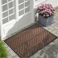 All-Season Heavy Duty Rubber Door Mat  24x35