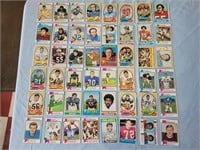 48  old 1970s football cards Topps