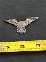Old WW2 military USAF pin sterling silver signed
